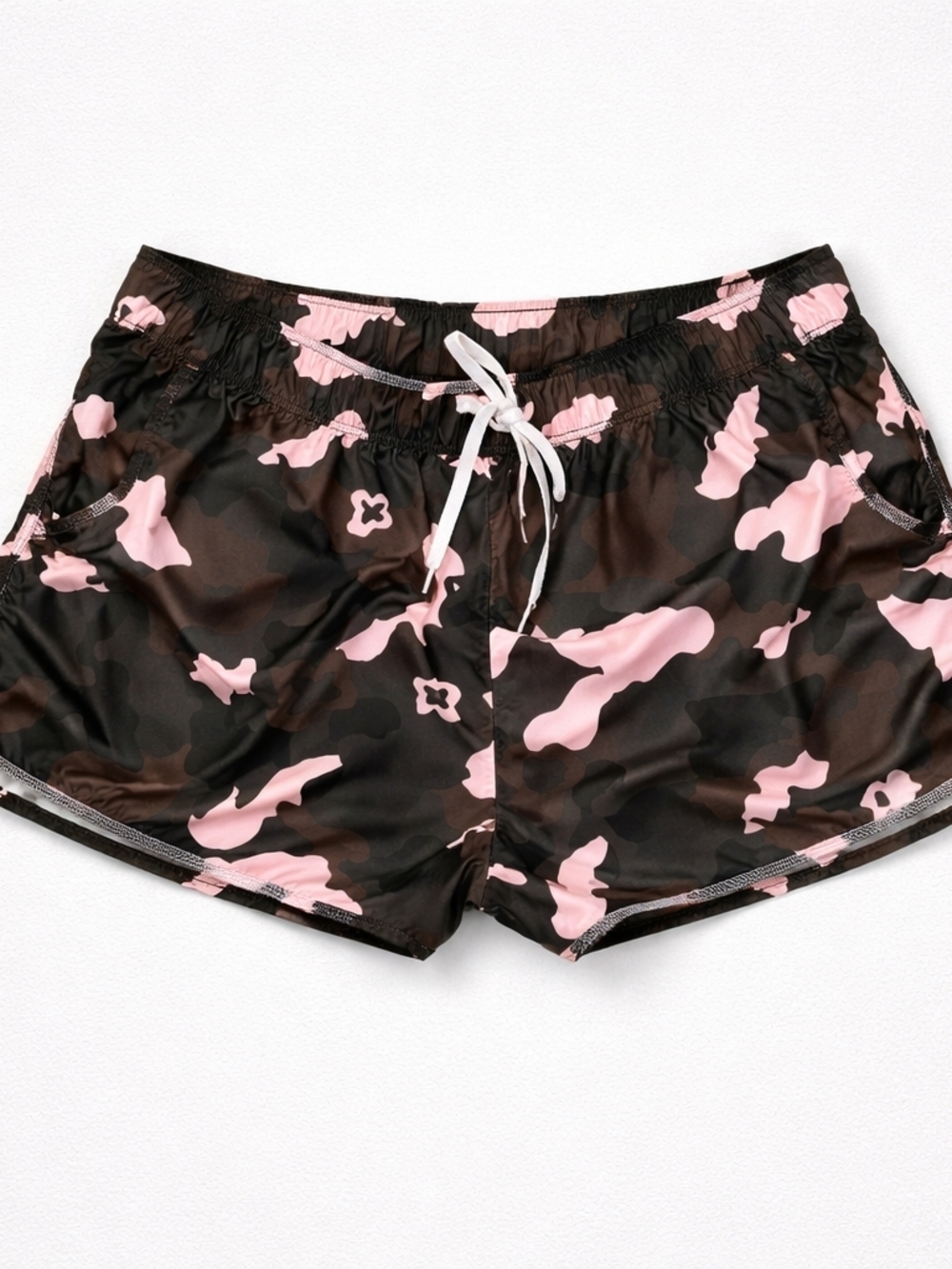 Pink Camo Athletic Shorts – Size L (US 10) – Lightweight Lined